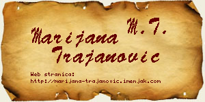 Marijana Trajanović vizit kartica